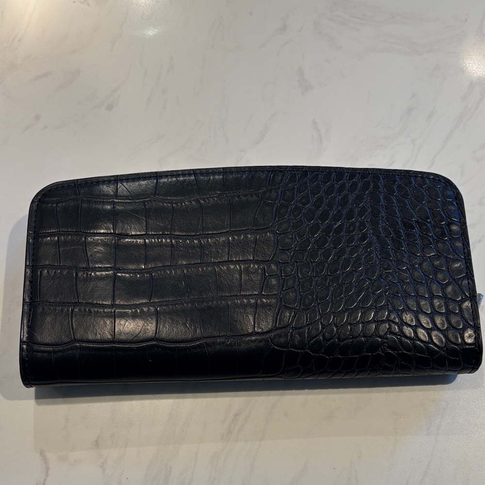 A New Day Black Crocodile Embossed Wallet